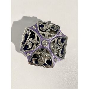 Taylor Avedon Vintage Purple Jewelry / Trinket Box